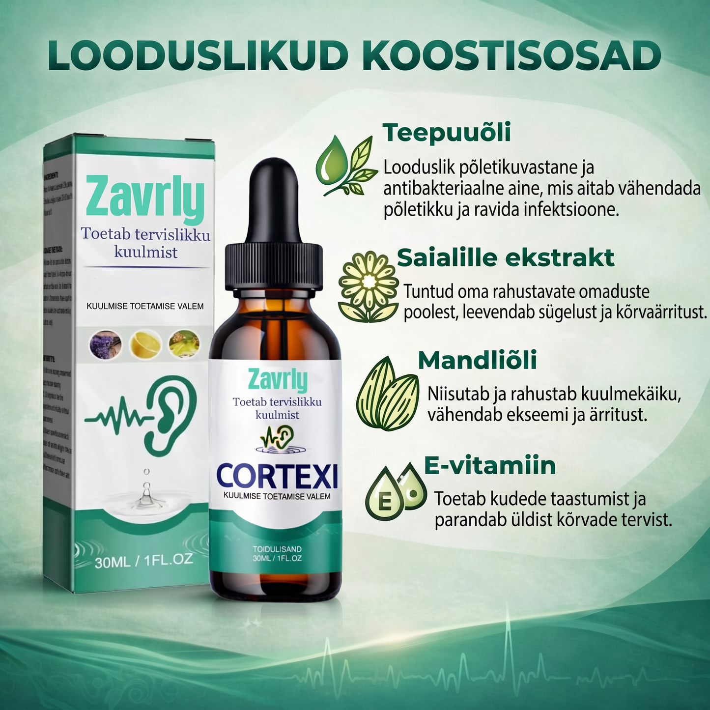 Zavrly Tinnitus kõrvatilgad  selgete kõrvade ja ülima mugavuse tagamiseks– Ava kohene leevendus tinnituse ja kõrva ebamugavustunde korral🎶